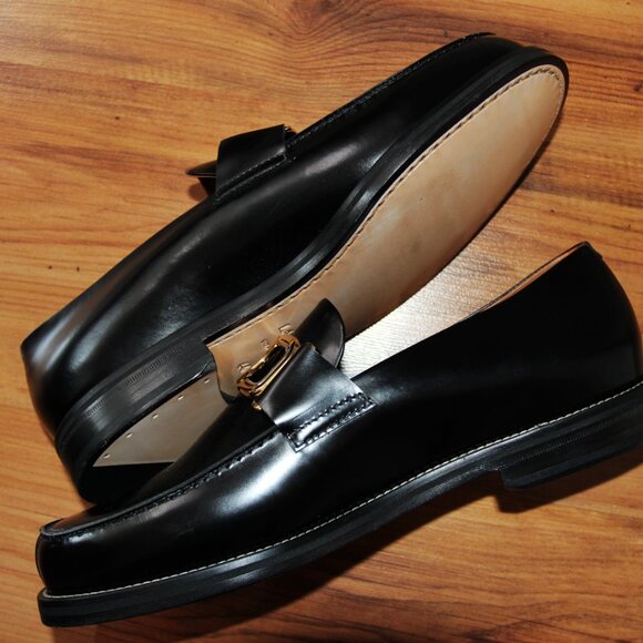 BNWT AW20 LANVIN SWAN LOAFERS IN BRUSHED LEATHER 40 - Picture 3 of 12